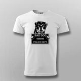 Bad Criminal Rottweiler Dog Police Station Mugshot T-Shirt For Men Online India