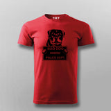 Bad Criminal Rottweiler Dog Police Station Mugshot T-Shirt For Men