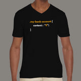 Funny CSS Money Pun Web Designer Coding V Neck T-Shirt For Men India