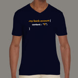 Funny CSS Money Pun Web Designer Coding V Neck T-Shirt For Men Online India