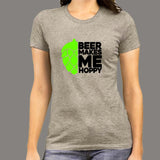 Beer Makes Me Hoppy T-Shirt For Women