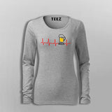 Beer Heartbeat T-Shirt For Women