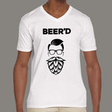 Beer'd V Neck T-Shirt For Beer Lovers India