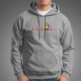 Beer Heartbeat Hoodies For Men