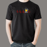 Beer Heartbeat T-Shirt For Men Online India