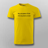 Being a good programmer is 3% talent & 97% not being distracted by the internet Programmer funny T-shirt For Men Online India