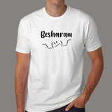 Besharam Men’s Hindi Meme T-shirt.