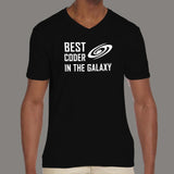 Best Coder In The Galaxy V Neck T-Shirt For Men Online India