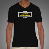 Best Linux Developer Ever V Neck T-Shirt For Men Online