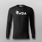 Bewda Hindi Full Sleeve T-shirt For Men Online Teez