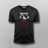 Bhayankar Aalsi Hindi Funny  V-neck T-shirt For Men Online Teez