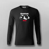 Bhayankar Aalsi Hindi Funny Full Sleeve T-shirt For Men Online Teez