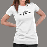 Motorcycle Heartbeat T-Shirt For Women
