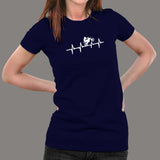 Motorcycle Heartbeat T-Shirt For Women