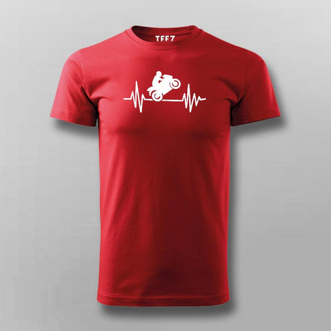 Biker Heartbeat T-Shirt For Men Online India