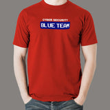 Blue Team Cyber Security Hacking Hacker T-Shirt For Men India 