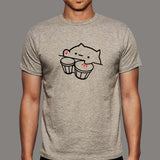 Bongo Cat Meme Funny Music Men's T-shirt online india