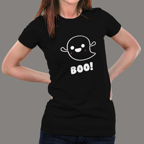 Cute Ghost Boo Halloween Women’s T-shirt online india