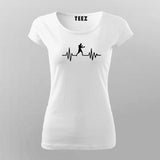 Boxing Heartbeat T-shirt For Women from Teez.