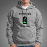 Brain Recharging Please Wait Funny Men's T-Shirt