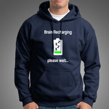Brain Recharging Please Wait Funny Men's T-Shirt
