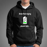 Brain Recharging Please Wait Funny Men's T-Shirt