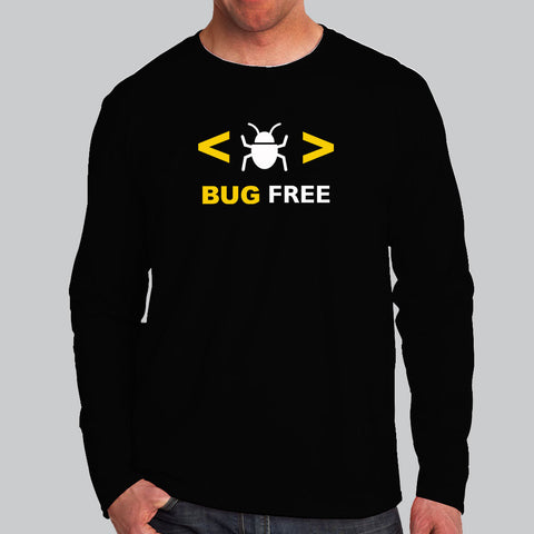 Bug Free Funny Programmer Full Sleeve T-Shirt For Men Online India