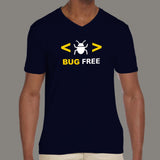 Bug Free Funny Programmer V Neck T-Shirt For Men Online India