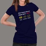 How People Reacts Single Word Bug Funny Coding T-Shirt For Women Online