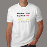 Coding Bug Reaction Tee - Humor in the Chaos