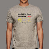 Coding Bug Reaction Tee - Humor in the Chaos