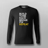 Build Tune Race Break Fix Repeat T-shirt For Men