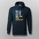 Build Tune Race Break Fix Repeat Hoodies For Men