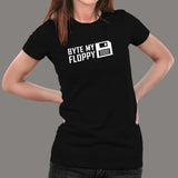 Byte My Floppy Women's T-Shirt - Retro Tech Chic