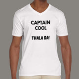 Dhoni Captain Cool Thalada Men's v neck T-Shirt online