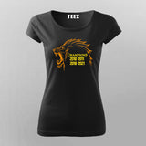 CHENNAI SUPER KINGS CHAMPIONS Cricket Lover T-Shirt For Women Online Teez