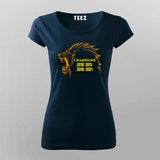 CHENNAI SUPER KINGS CHAMPIONS Cricket Lover T-Shirt For Women