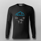 Cloud Made of Linux Servers Funny Linux Full Sleeve T-shirt for Men
