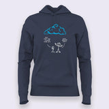 Cloud Made of Linux Servers Funny Linux Hoodies for Women
