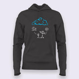 Cloud Made of Linux Servers Funny Linux Hoodie for Women