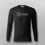 CONSOLE Funny Coding Full Sleeve T-shirt For Men Online Teez
