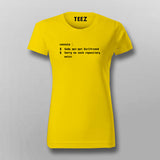 CONSOLE Funny Coding T-Shirt For Women