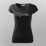 CONSOLE Funny Coding T-Shirt For Women