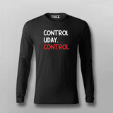 CONTROL UDAY CONTROL Hindi Full Sleeve T-shirt For Men Online Teez