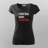 CONTROL UDAY CONTROL Funny Hindi T-Shirt For Women Online Teez