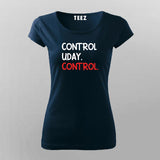 CONTROL UDAY CONTROL Funny Hindi T-Shirt For Women