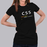 CSS Is Awesome Funny Geek Developer T-Shirt For Women Online India