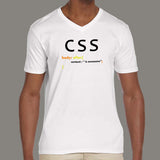 CSS Is Awesome Funny Geek Developer V Neck T-Shirt For Men Online India