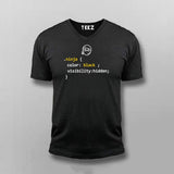 CSS Ninja Funny Programming Quotes V-neck T-shirt For Men Online India