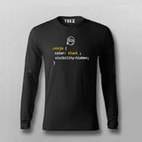 CSS Ninja Funny Programming Quotes Full Sleeve  T-shirt For Men Online India